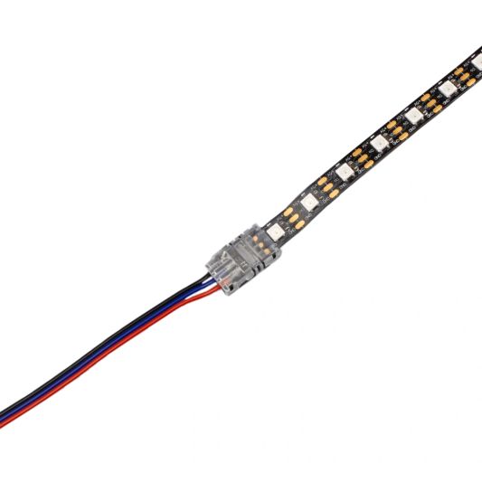 Koppelstuk tussen strip en kabel - WS2812b en WS2811 - solderen niet nodig