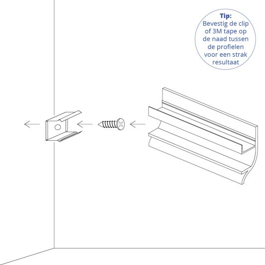 Led profiel 1 meter up light muur profiel