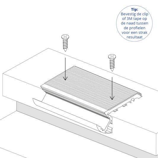Led profiel 2 meter voor traprand