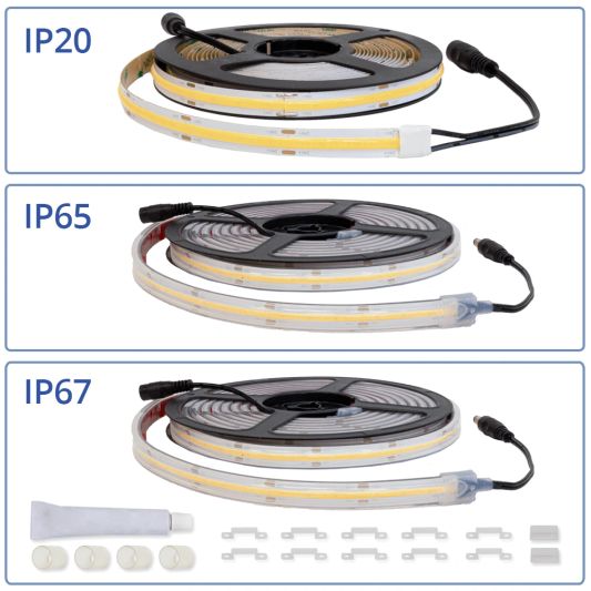 Led strip COB Helder Wit - 5 meter - losse strip met 2520 leds