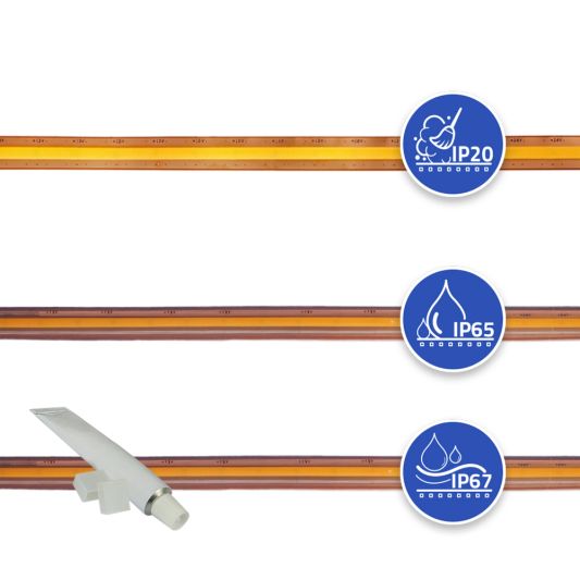 Led strip COB Warm Wit - 2 meter - losse strip met 600 leds per meter