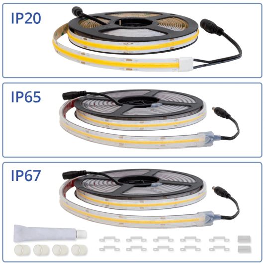 Led strip COB Warm Wit - 5 meter - losse strip met 2520 leds