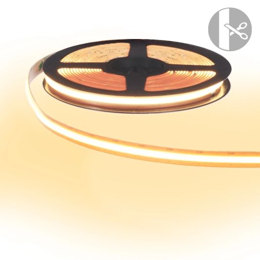 Led strip COB Warm Wit - 7 meter - losse strip met 600 leds per meter
