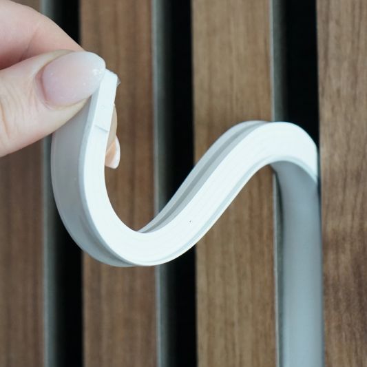 Led strip in flexibel wit inbouwprofiel | helder wit | 1 meter