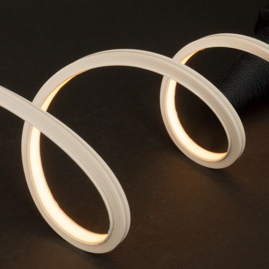 Led strip in flexibel wit inbouwprofiel | warm wit | 1 meter