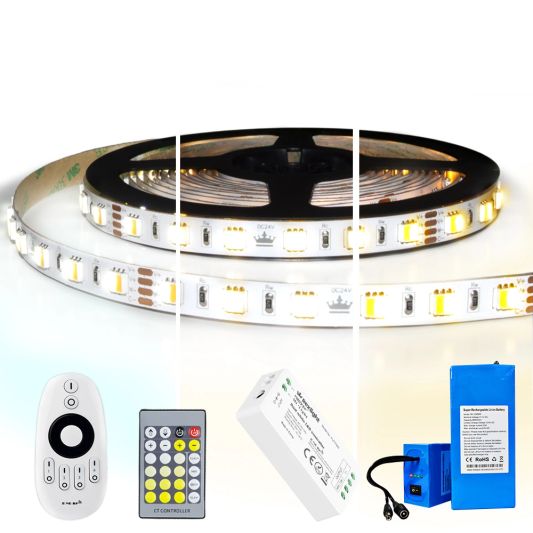 Led strip op batterij Dual White Premium complete set 3 meter