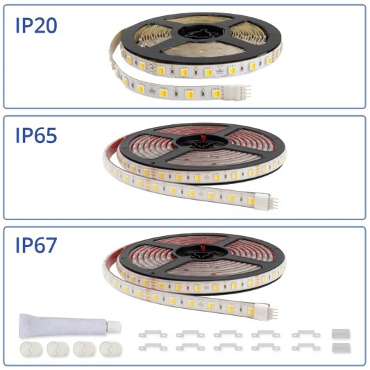 Led strip op batterij Dual White Premium complete set 5 meter