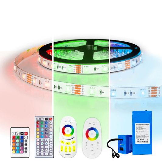 Led strip op batterij RGB Premium complete set 3 meter