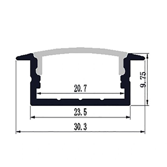 Led strip profiel breed inbouw laag 1,5 meter