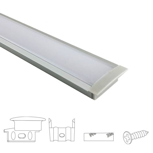 Led strip profiel breed inbouw laag 2 meter