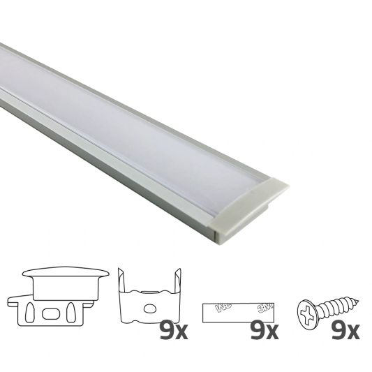 Led strip profiel breed inbouw laag 4 meter