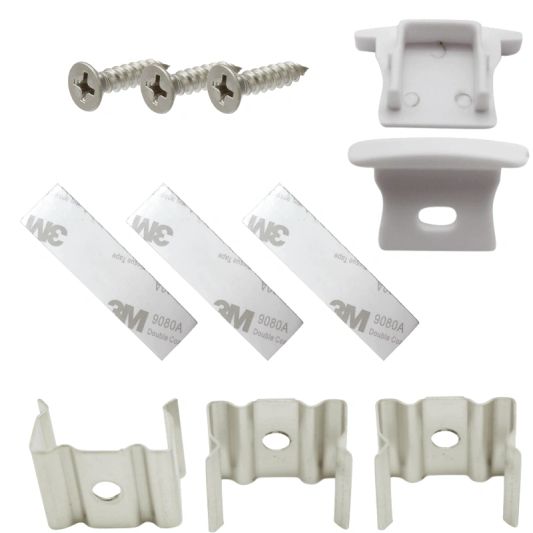 Led strip profiel inbouw Hoog model - compleet met afdekkap 1 meter 15 mm hoog