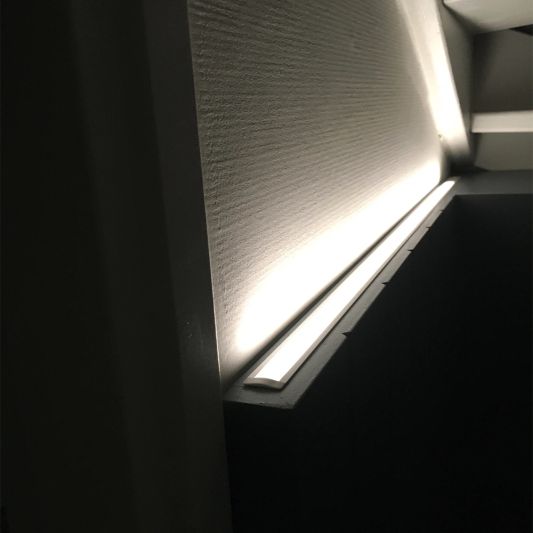 Led strip profiel inbouw Hoog model - compleet met afdekkap 15 mm hoog