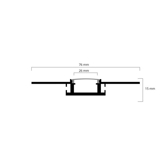 Led stuc profiel 1,5 meter brede variant