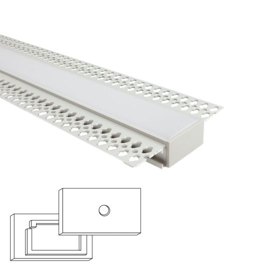 Led stuc profiel 1 meter brede variant