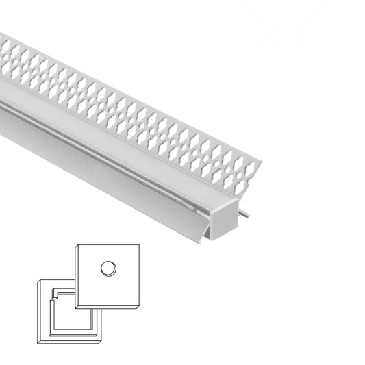 Led tegel profiel / led stuc profiel binnenhoek 3 meter - Smalle variant
