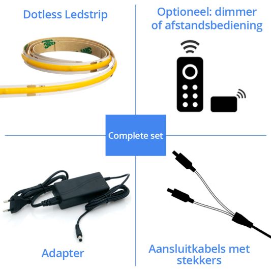Led trapverlichting set COB - Complete set - Helder wit 50 cm