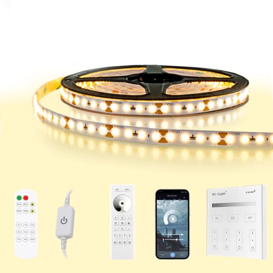 Ledstrip 1 meter warm wit - Complete set Basic - 128 leds p/m