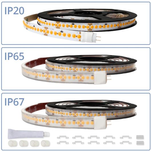 Ledstrip 1 meter warm wit Premium Plus - losse strip met 240 leds per meter