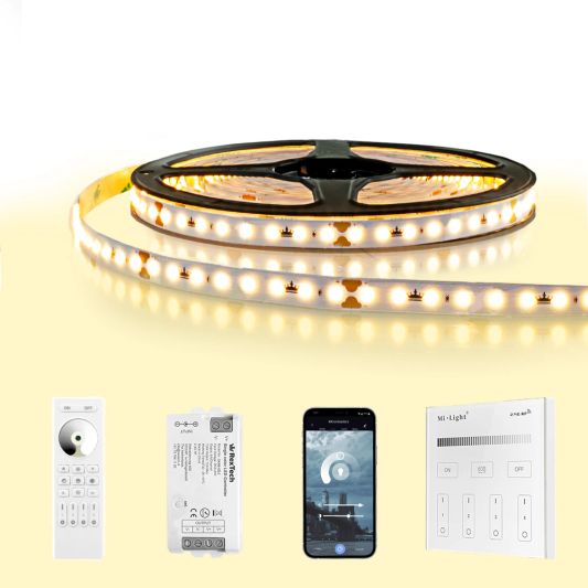 Ledstrip 19 meter warm wit - Complete set Basic - 128 leds p/m