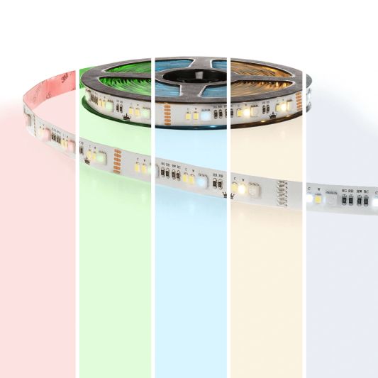 Ledstrip 7 meter RGBWW Basic 36 SMD leds p/m - losse strip