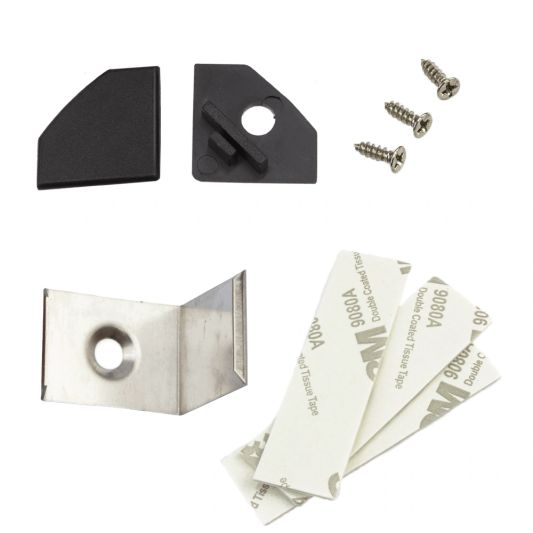 Ledstrip hoekprofiel zwart - Slim line - compleet inclusief afdekkap 4 meter