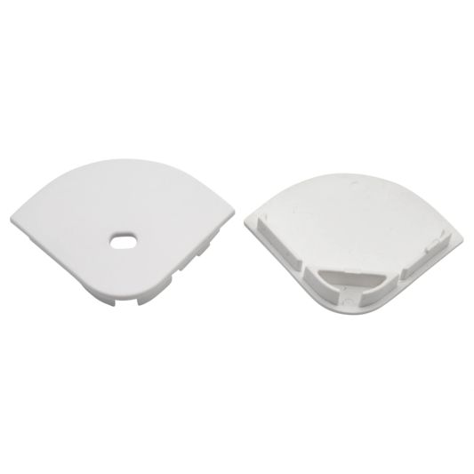 Ledstrip profiel hoek Breed rond model compleet inclusief afdekkap 1M