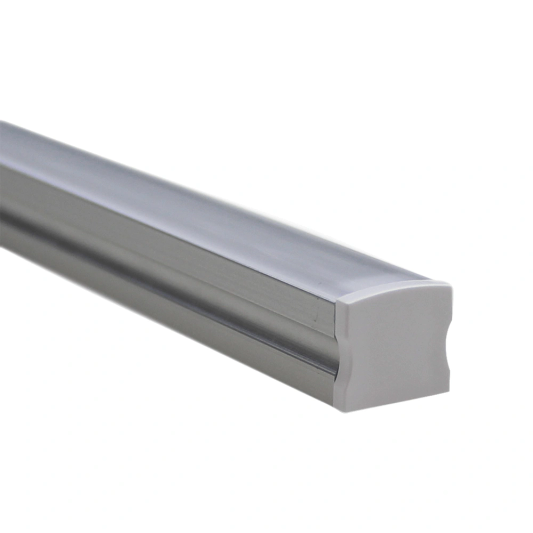 Ledstrip profiel opbouw Hoog model - compleet met afdekkap 1,5 meter 15 mm hoog