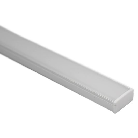 Ledstrip profiel opbouw Laag model - compleet met afdekkap 1,5 meter 7 mm hoog
