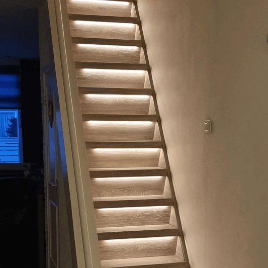Losse trapverlichting COB led strip Helder Wit