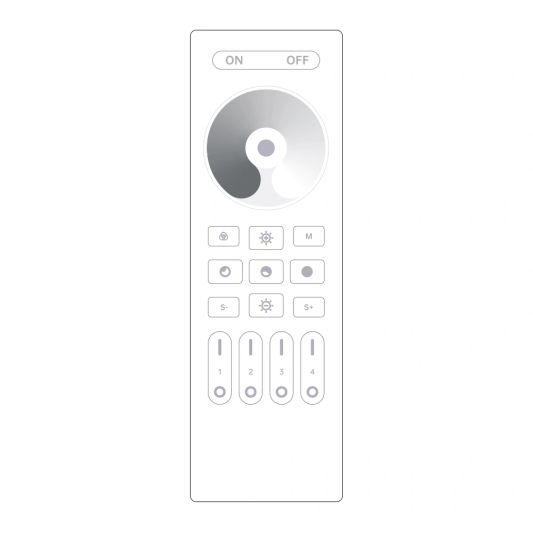 Luxe draadloze dimmer 4-zone afstandsbediening los