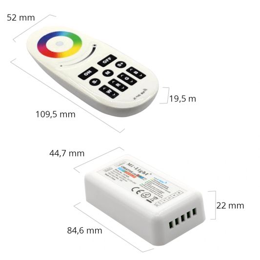 Luxe touch RF afstandsbed. + Wifi RGBW
