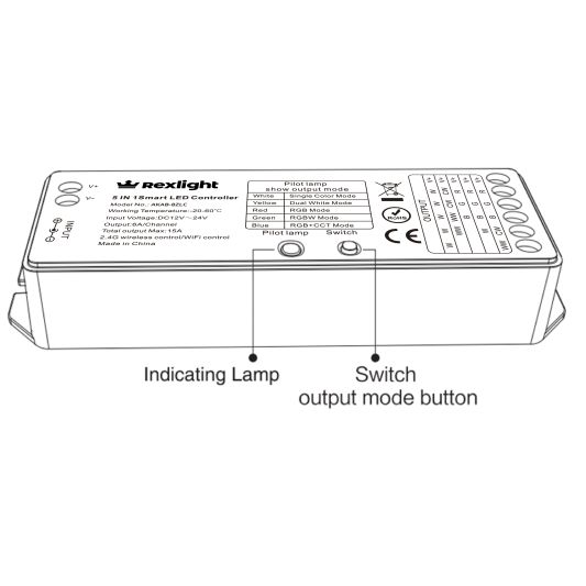 Milight 8-zone controller voor alle kleuren ledstrips