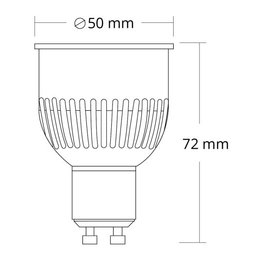 Milight led spot Dual White 5 Watt GU10 fitting