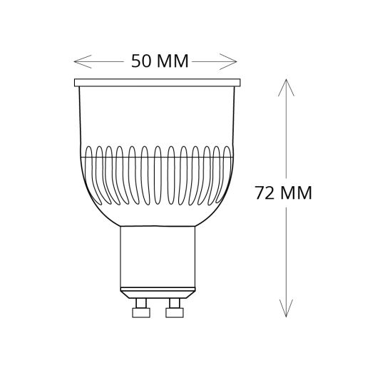 Milight led spot RGBWW 6 Watt GU10 fitting
