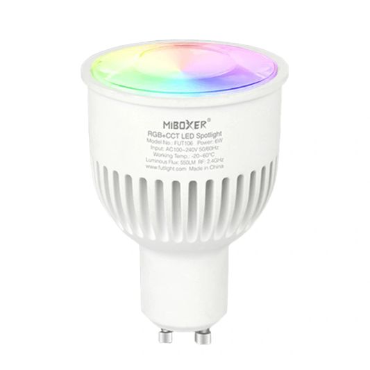 Milight led spot RGBWW 6 Watt GU10 fitting