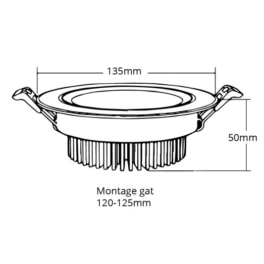 Milight RGBWW led inbouwspot downlight 9 Watt - Voordeelset van 6 stuks