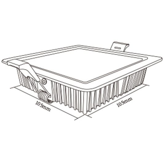 Milight RGBWW led vierkante downlight 9 Watt mét Wifi module
