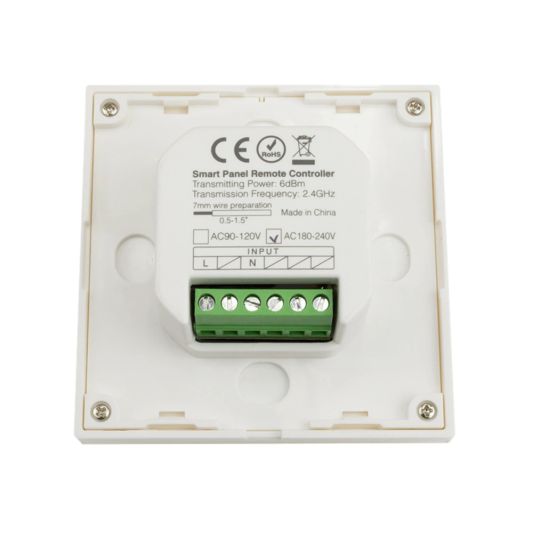 Milight touch wandpaneel 230V & 4-zone controller voor RGBWW led strips - complete set