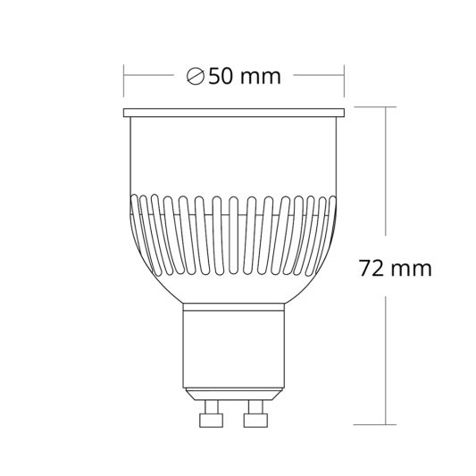 Milight Wifi led spot set RGBWW mét Wifi module 5 watt GU10
