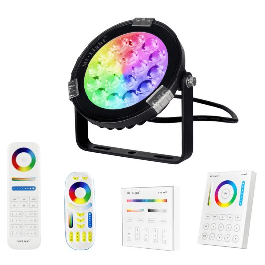 1-4 RGBWW Wifi LED tuinspots 9 Watt - set met afstandsbediening