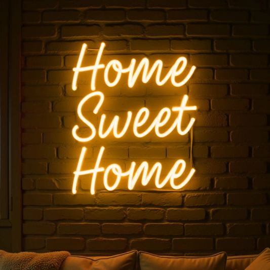 Muurdecoratie led strip set Neon warm wit