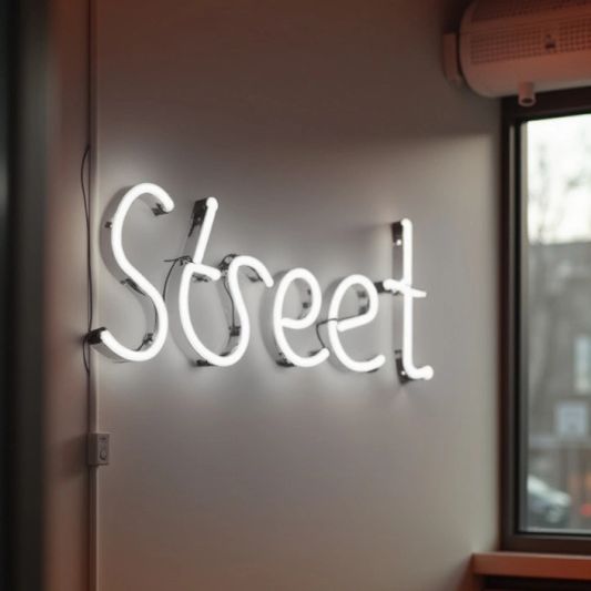 Muurdecoratie led strip set Neon warm wit