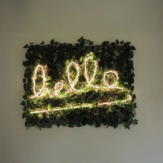 Muurdecoratie led strip set Neon warm wit
