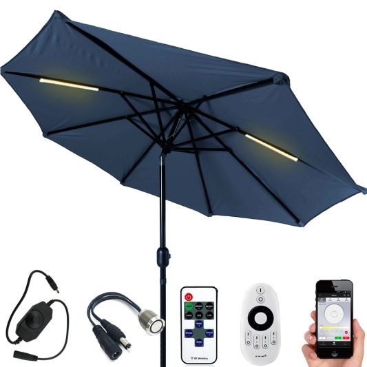 Parasolverlichting led strip set Warm Wit - 2 led strips