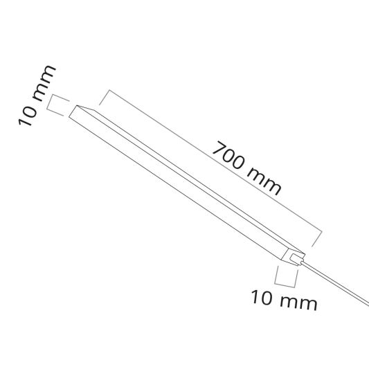 Parasolverlichting led strip set Warm Wit - 4 led strips op batterij