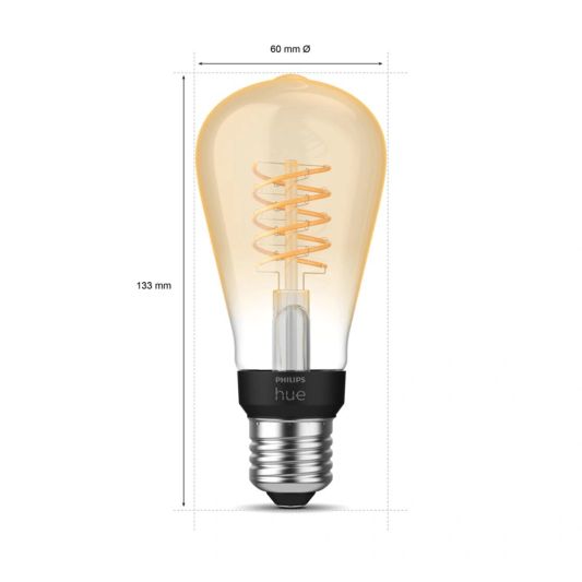 Philips Hue White Thin filament 7,2W E27 ST64