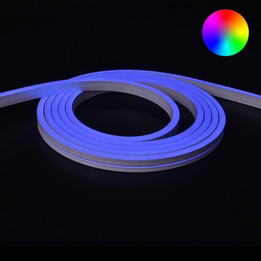RGB Neon Led Flex maxi recht 4 meter - losse strip