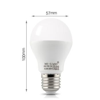 Dual White LED lamp set met afstandsbediening 6W E27