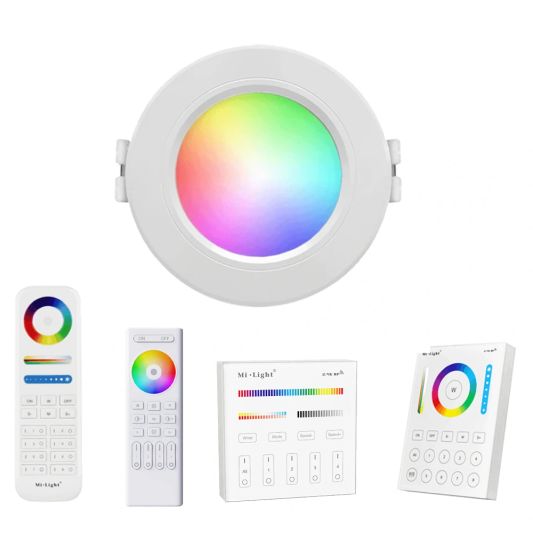 RGBWW complete set met 1-4 led spots van 6 watt inclusief bediening